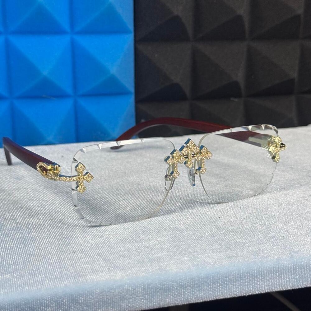Designer style glasses iced out